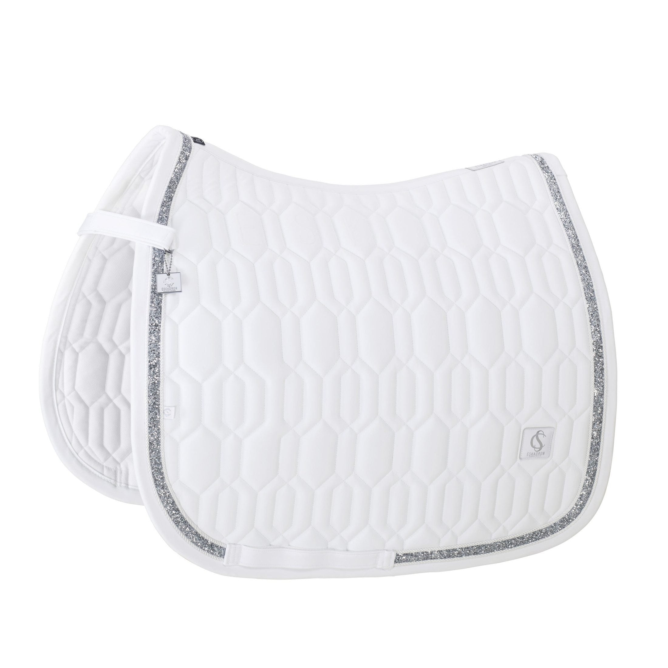 ESKADRON Classic Sports 26 PONY Schabracke Softshell Jewel Dressurschabracke weiß sp-reitsport