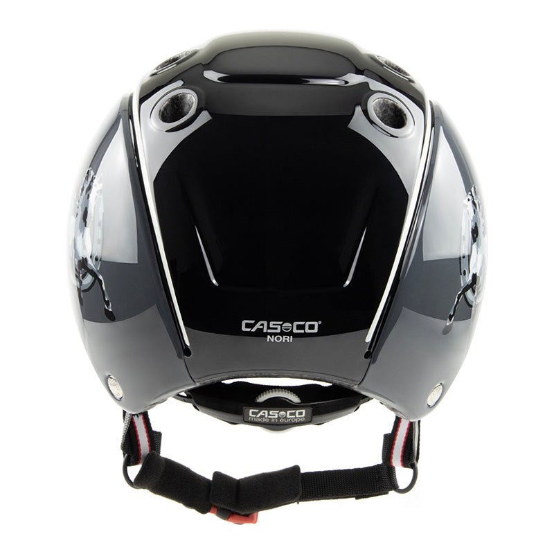 CASCO Kinder Reithelm "Nori" mit Hufeisen Design schwarz/grau 50-52 oder 52-56 sp-reitsport