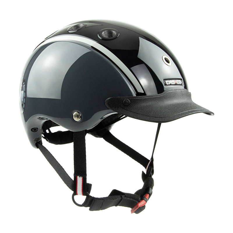 CASCO Kinder Reithelm "Nori" mit Hufeisen Design schwarz/grau 50-52 oder 52-56