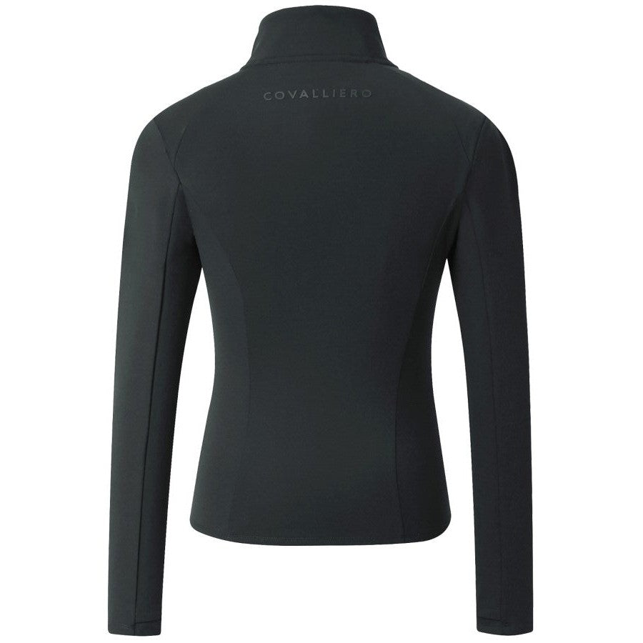 Covalliero dehnbare Trainingsjacke mit 2-Wege Reissverschluss H/W 25 black sp-reitsport