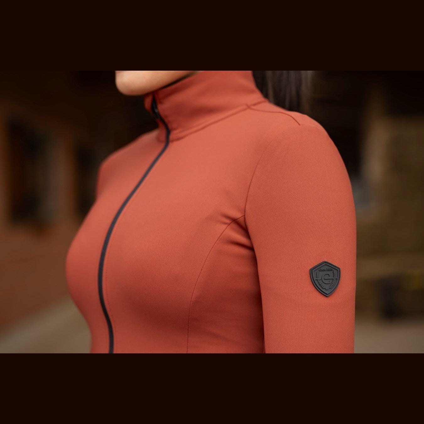 Covalliero dehnbare Trainingsjacke mit 2-Wege Reissverschluss H/W 25 black sp-reitsport