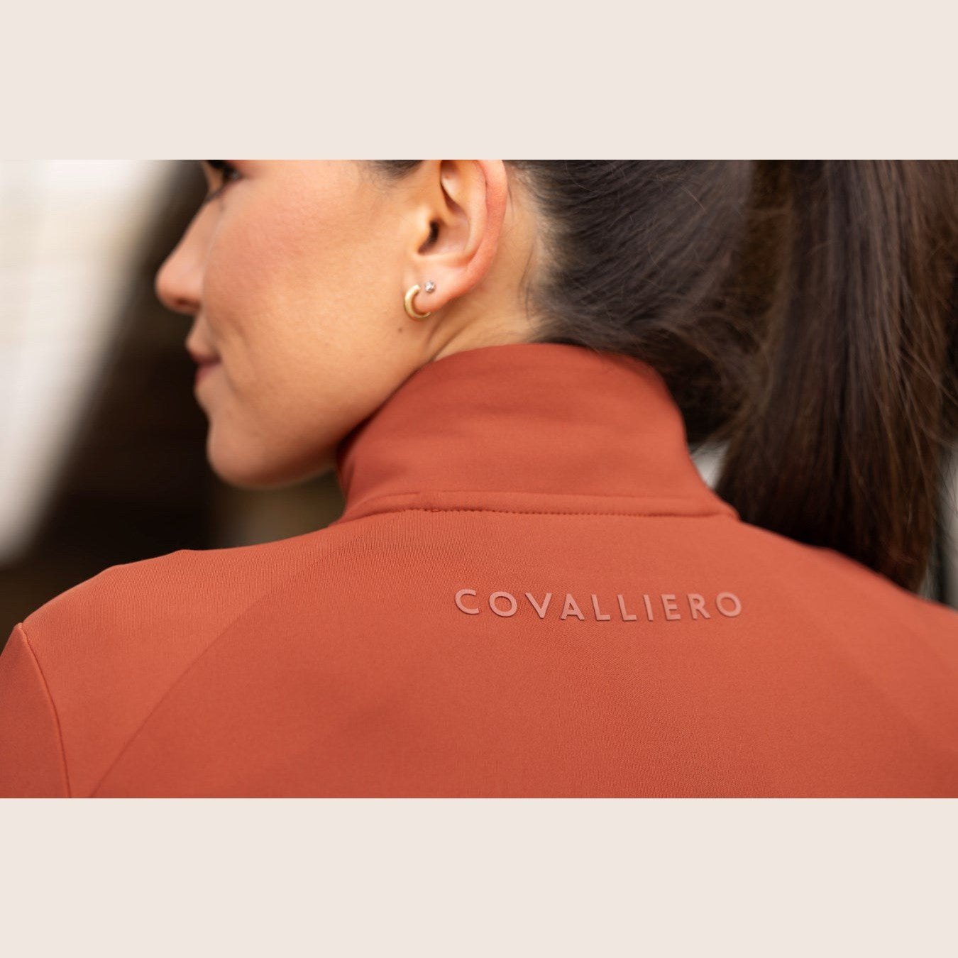 Covalliero dehnbare Trainingsjacke mit 2-Wege Reissverschluss H/W 25 black sp-reitsport