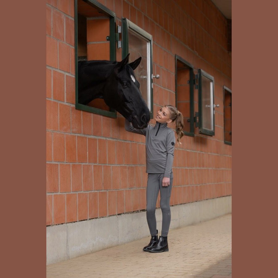 Covalliero warme Vollgrip Winter Kinder-Reitleggings H/W 25 in navy, black und rust sp-reitsport