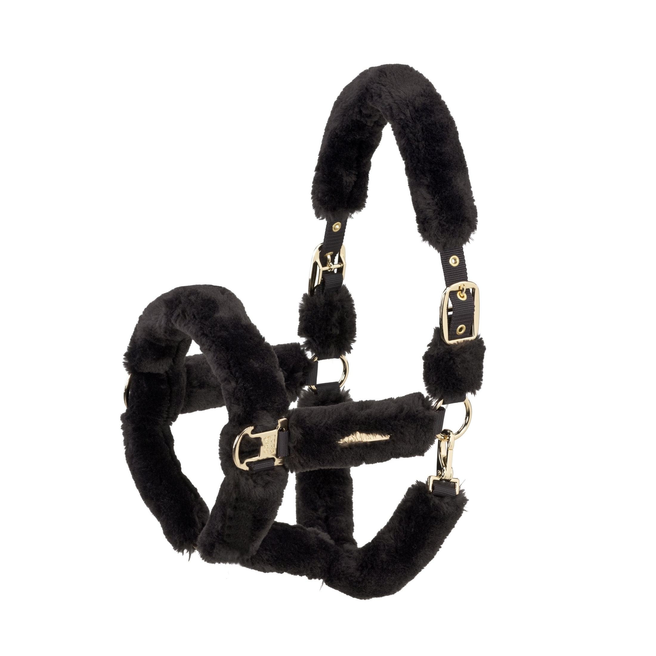 ESKADRON Heritage 25/26 Halfter Faux Fur Complete Double Pin black truffle sp-reitsport
