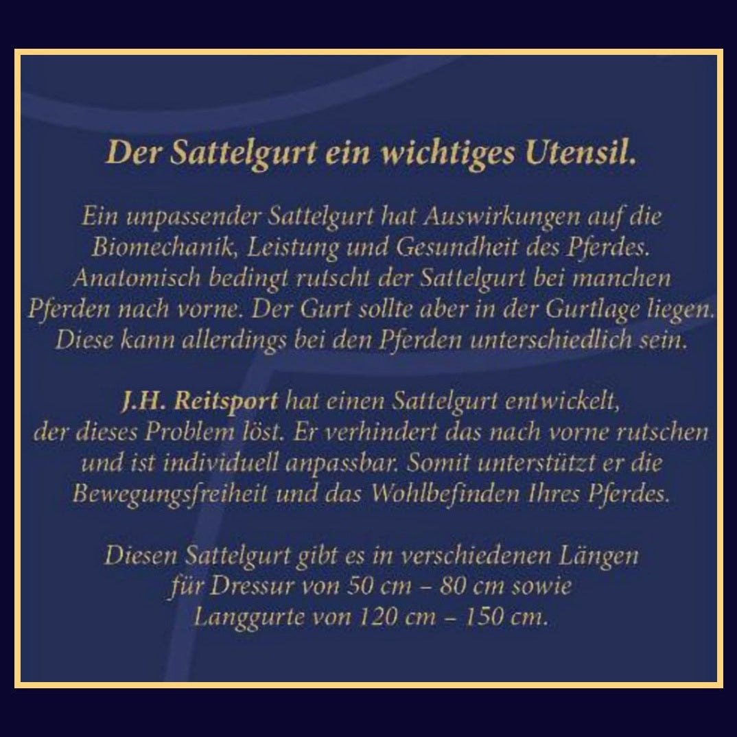 JH-Reitsport Korrektur-Sattelgurt "FREEDOM" 40-160cm für anspruchsvolle Pferde sp-reitsport