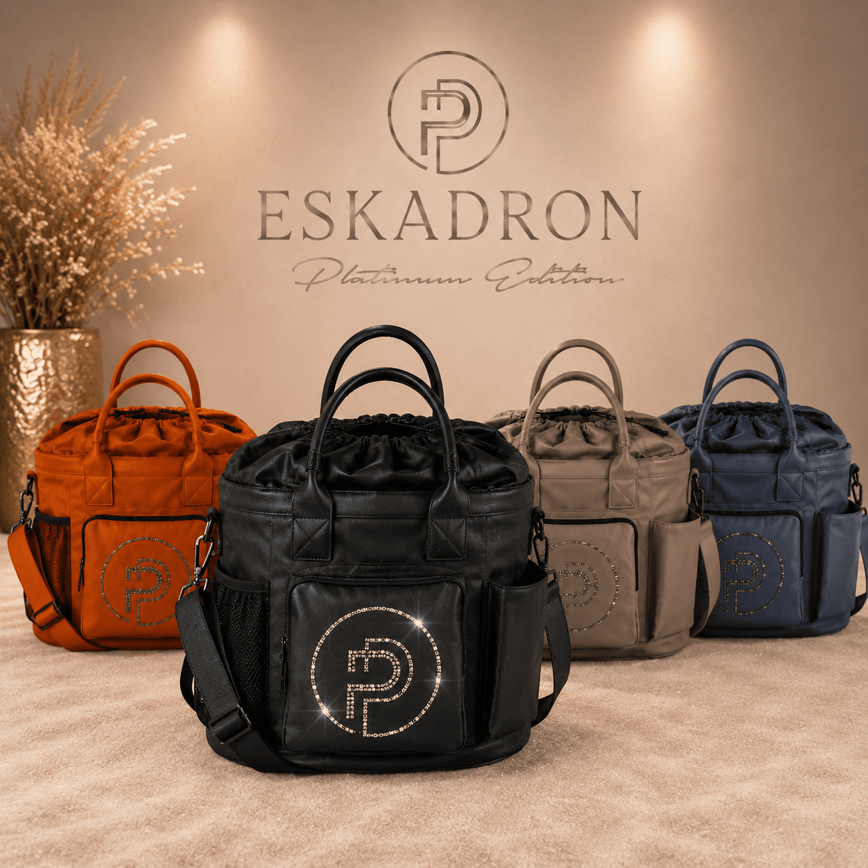 ESKADRON Acc. Putztasche FAUX LEATHER mit Glitzer Platinum HW26 sp-reitsport