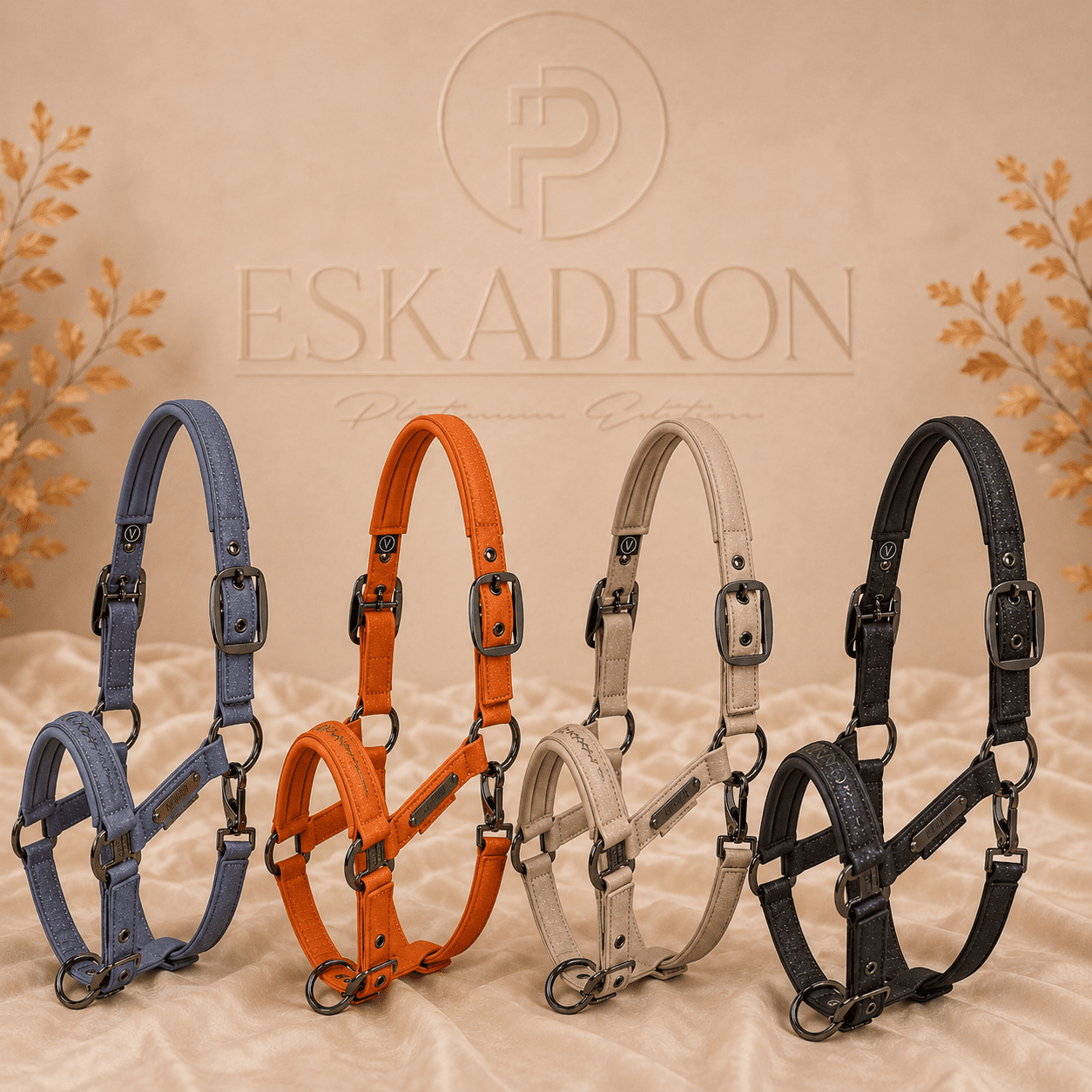 ESKADRON Halfter Sparkle Double Pin Platinum HW26 sp-reitsport