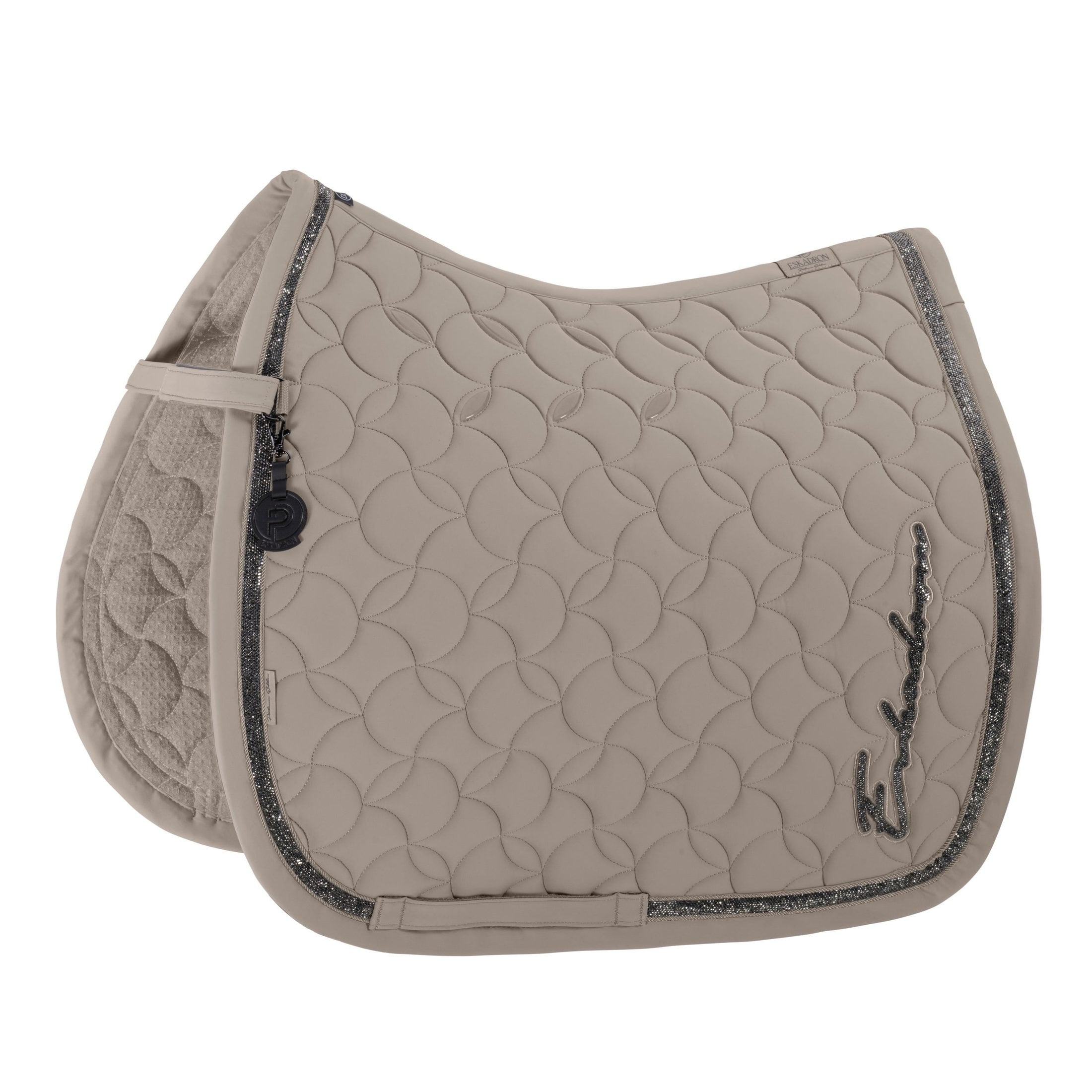 ESKADRON Dressurschabracke - PRO SOFT GLITTER - Platinum HW 26 - pale grey sp-reitsport