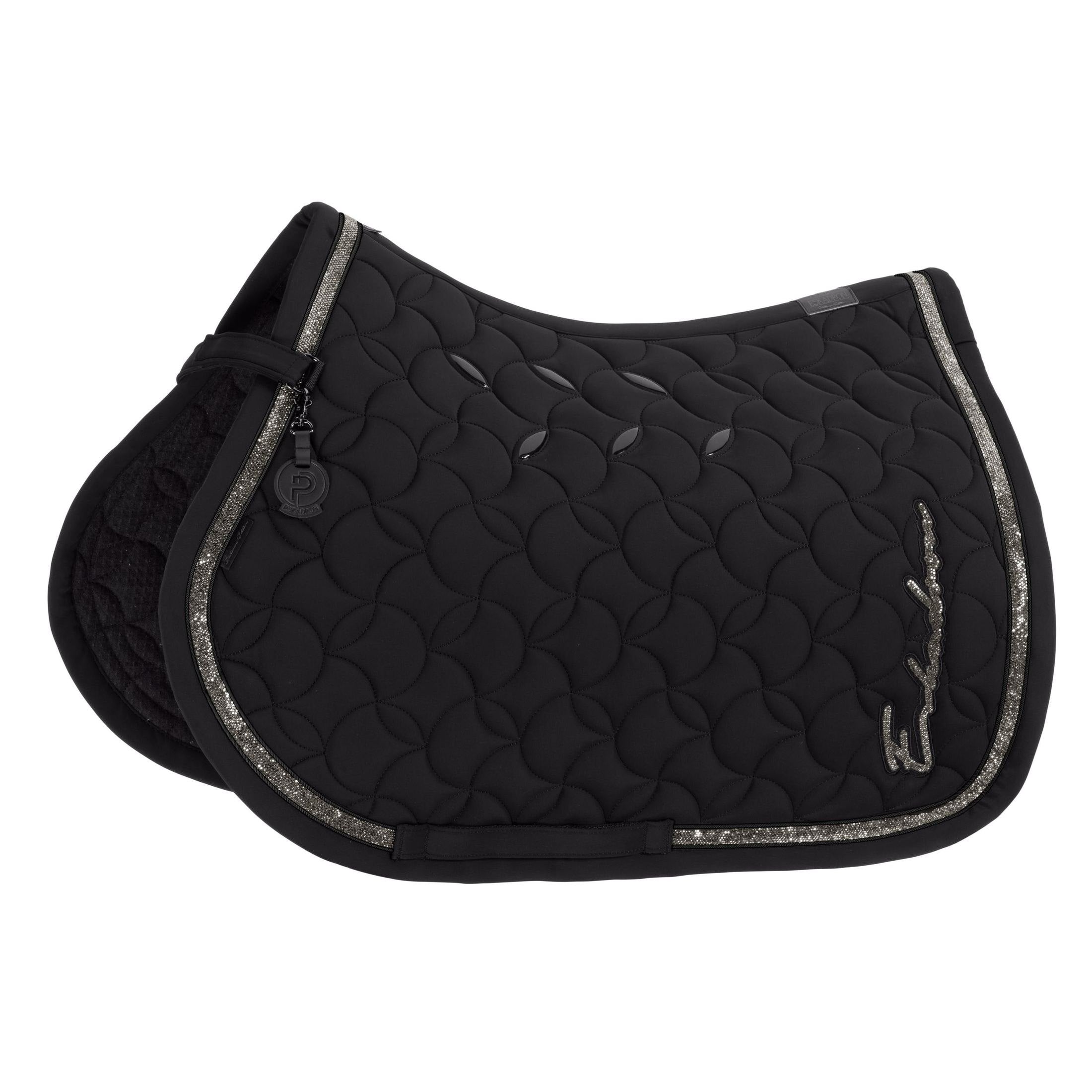 ESKADRON Vielseitigkeits-/ Springschabracke - PRO SOFT GLITTER - Platinum HW 26 - black sp-reitsport
