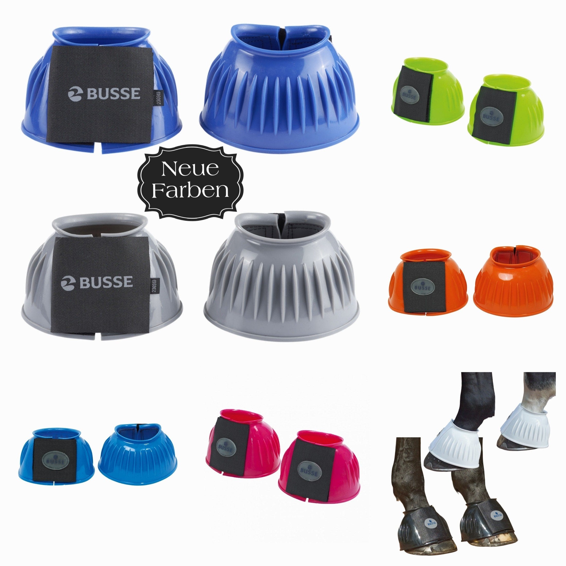 BUSSE besonders stabile Gummi Hufglocken STURDY Doppelklett Verschluss bei SP-Reitsport sp-reitsport