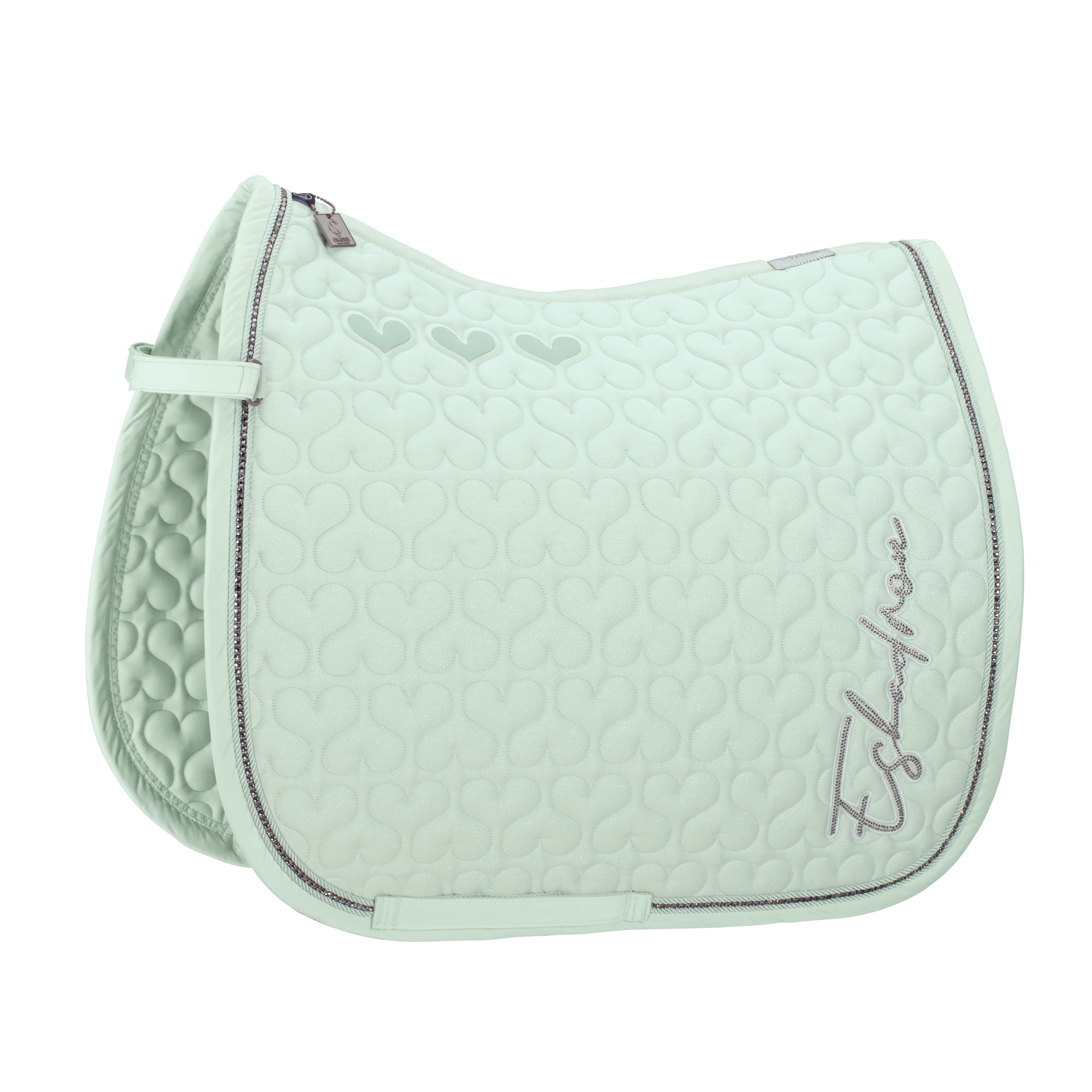 ESKADRON Classc Sports 24 Schabracke Cotton Glitter Crystal in powder green bei SP-Reitsport