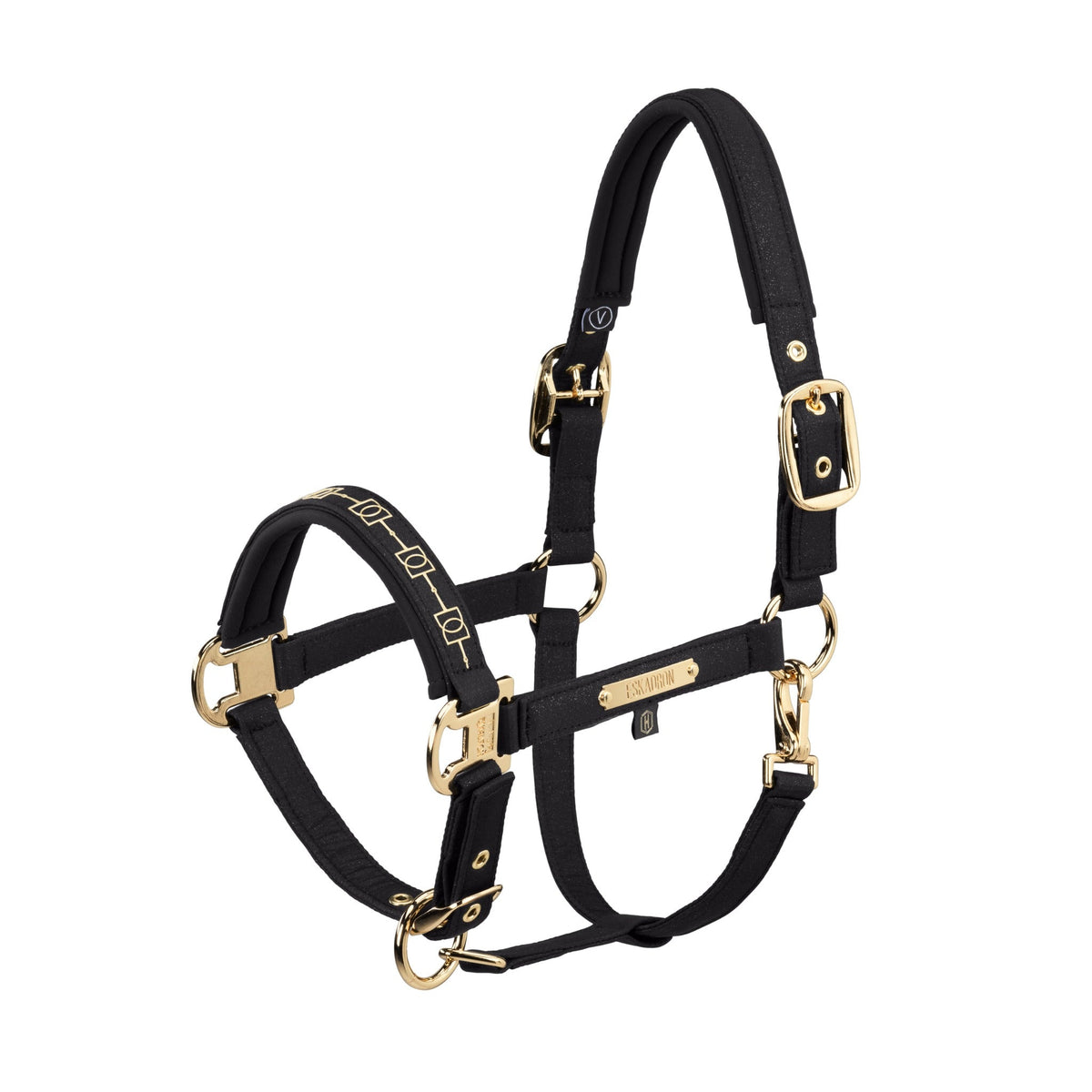 ESKADRON Heritage 2026/27 Sparkle Double Pin Halfter Black (290), goldfarbene Beschläge und feine Glitzerdetails – Originalfoto