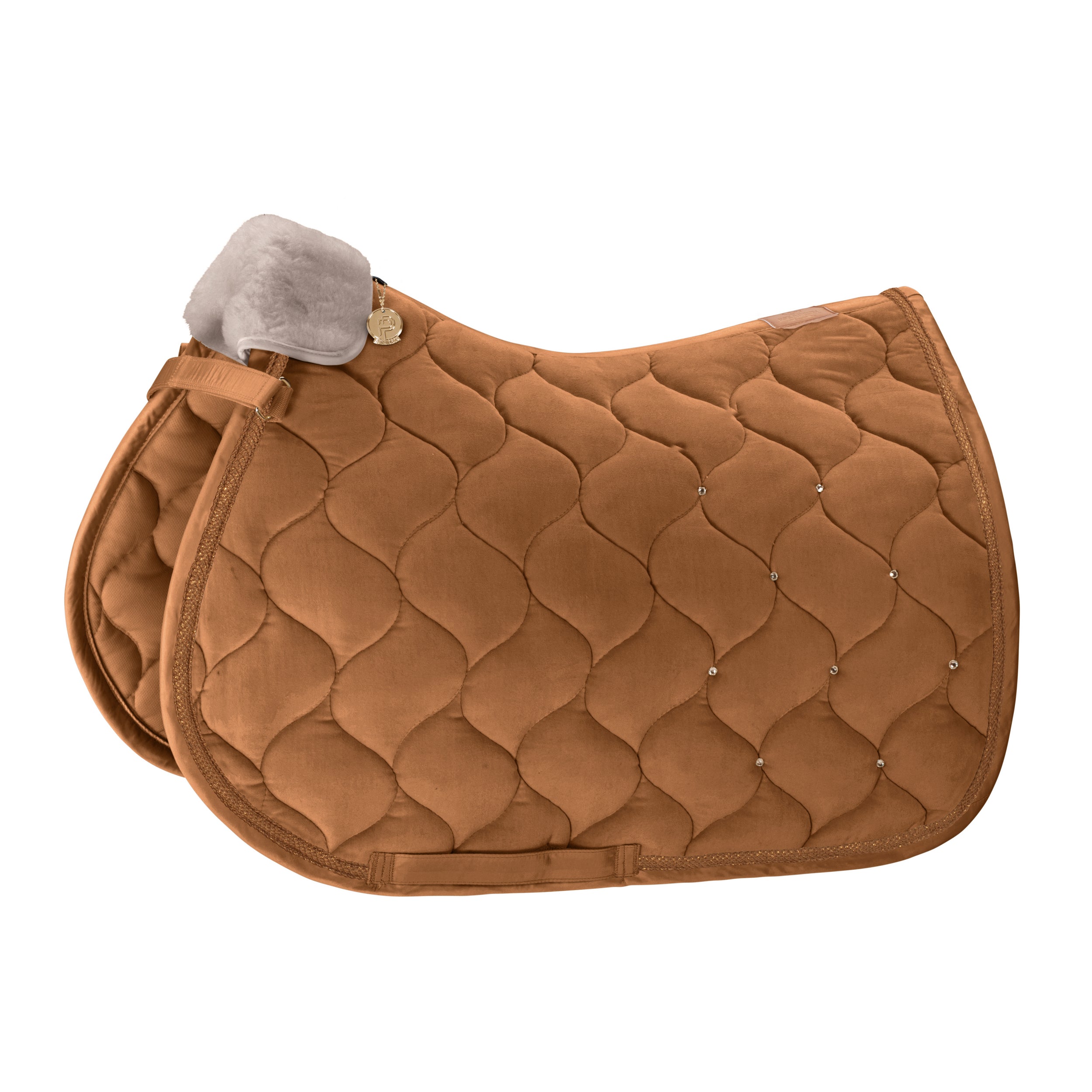 ESKADRON Platinun 23/24 Schabracke VELVET CRYSTAL cognac bei SP-Reitsport