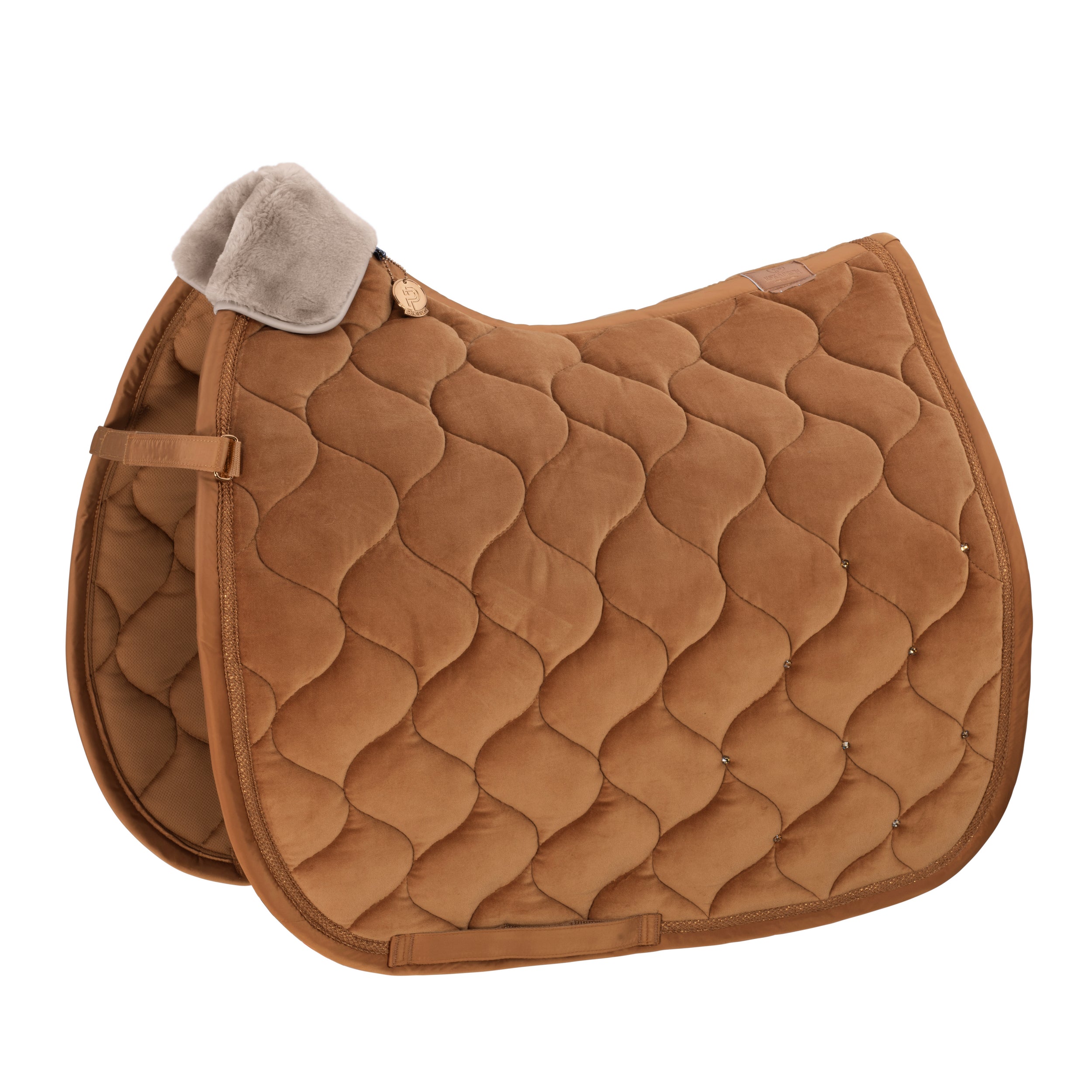 ESKADRON Platinun 23/24 Schabracke VELVET CRYSTAL cognac bei SP-Reitsport