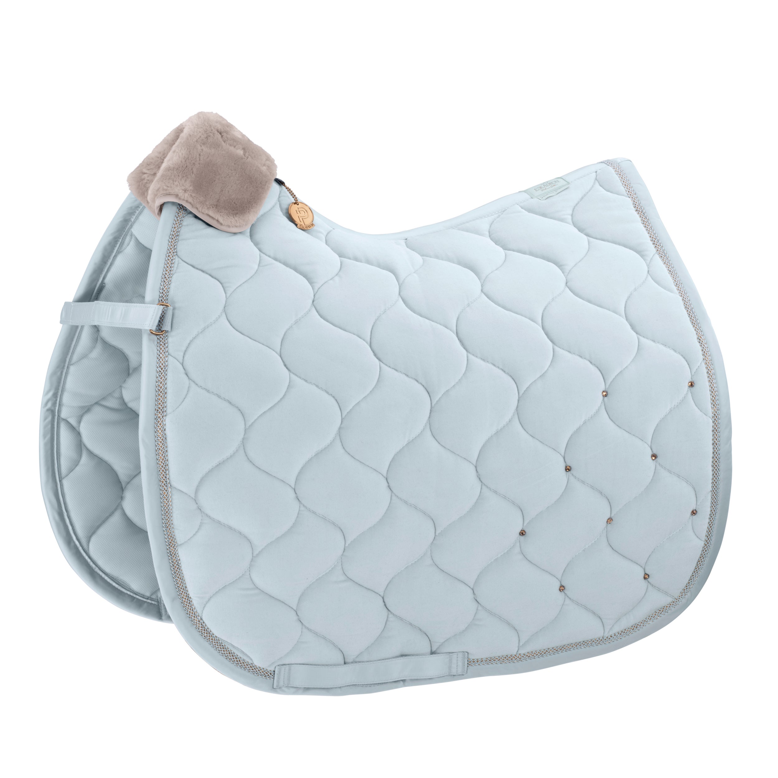 ESKADRON Platinun 23/24 Schabracke VELVET CRYSTAL powder blue bei SP-Reitsport