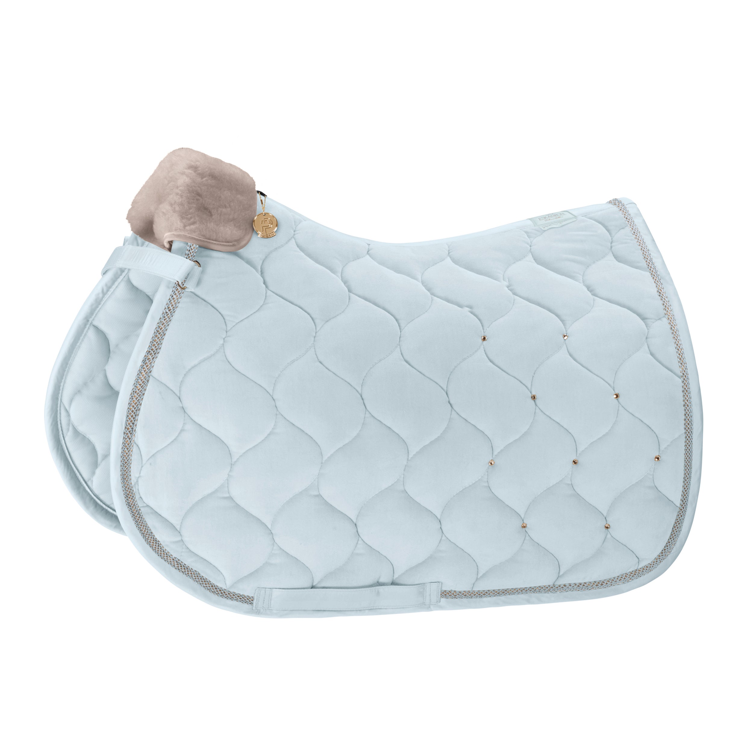 ESKADRON Platinun 23/24 Schabracke VELVET CRYSTAL powder blue bei SP-Reitsport