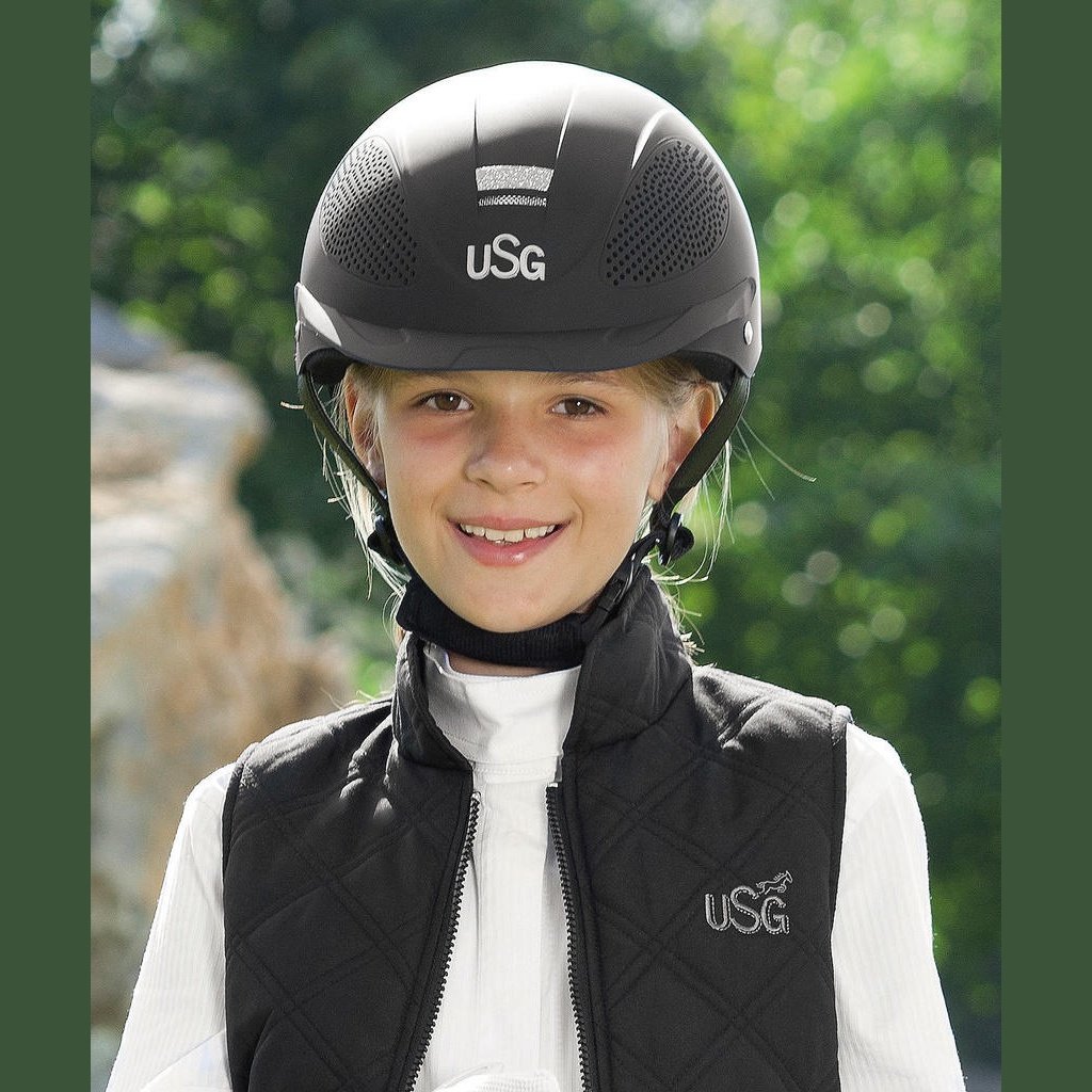 USG Reithelm Comfort Training, VG01, mit Drehknopf für Kinder & Erwachsene bei SP-Reitsport