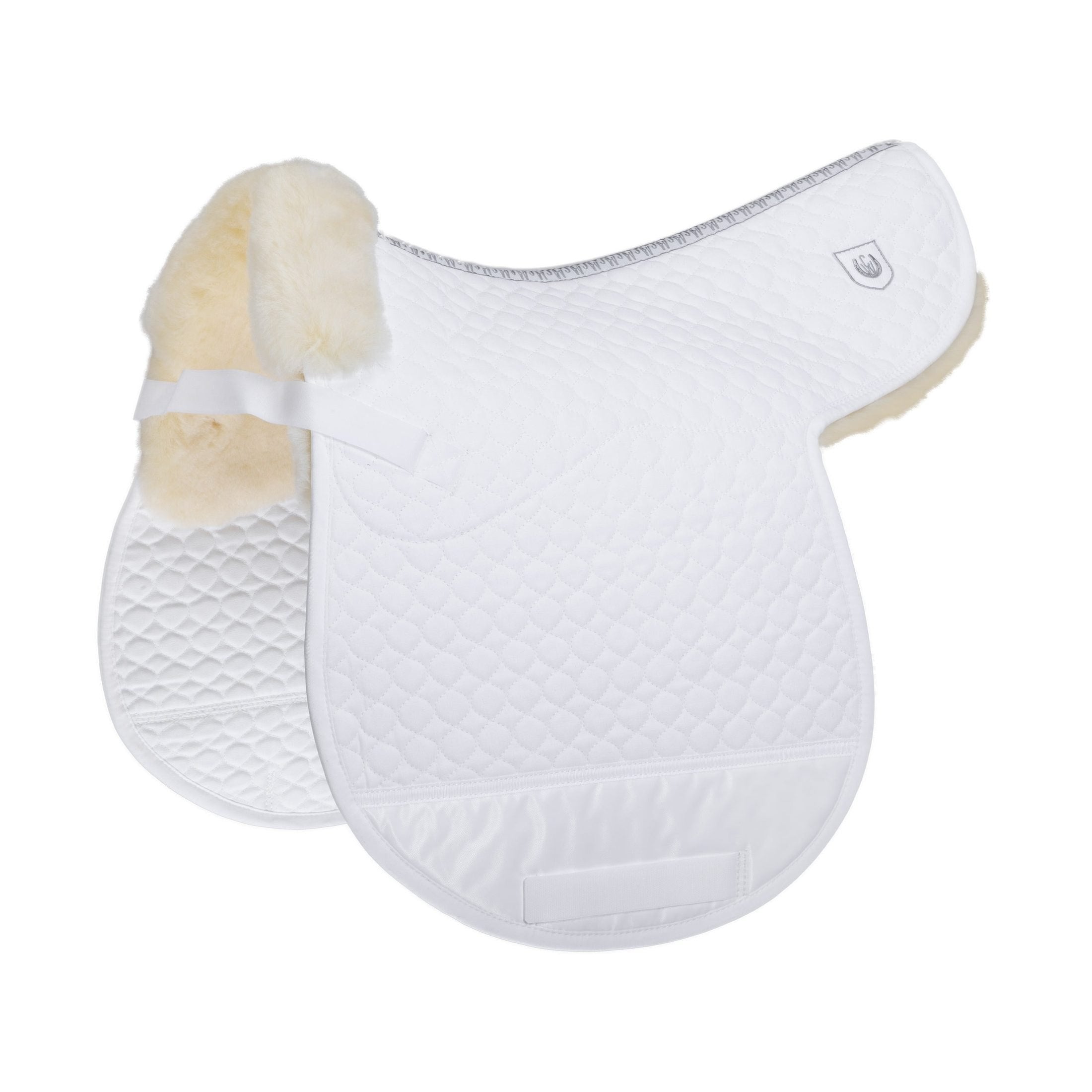 Christ Champ VS Lammfell Satteldecke für Vielseitigkeitssättel weiss, schwarz & braun bei SP-Reitsport sp-reitsport