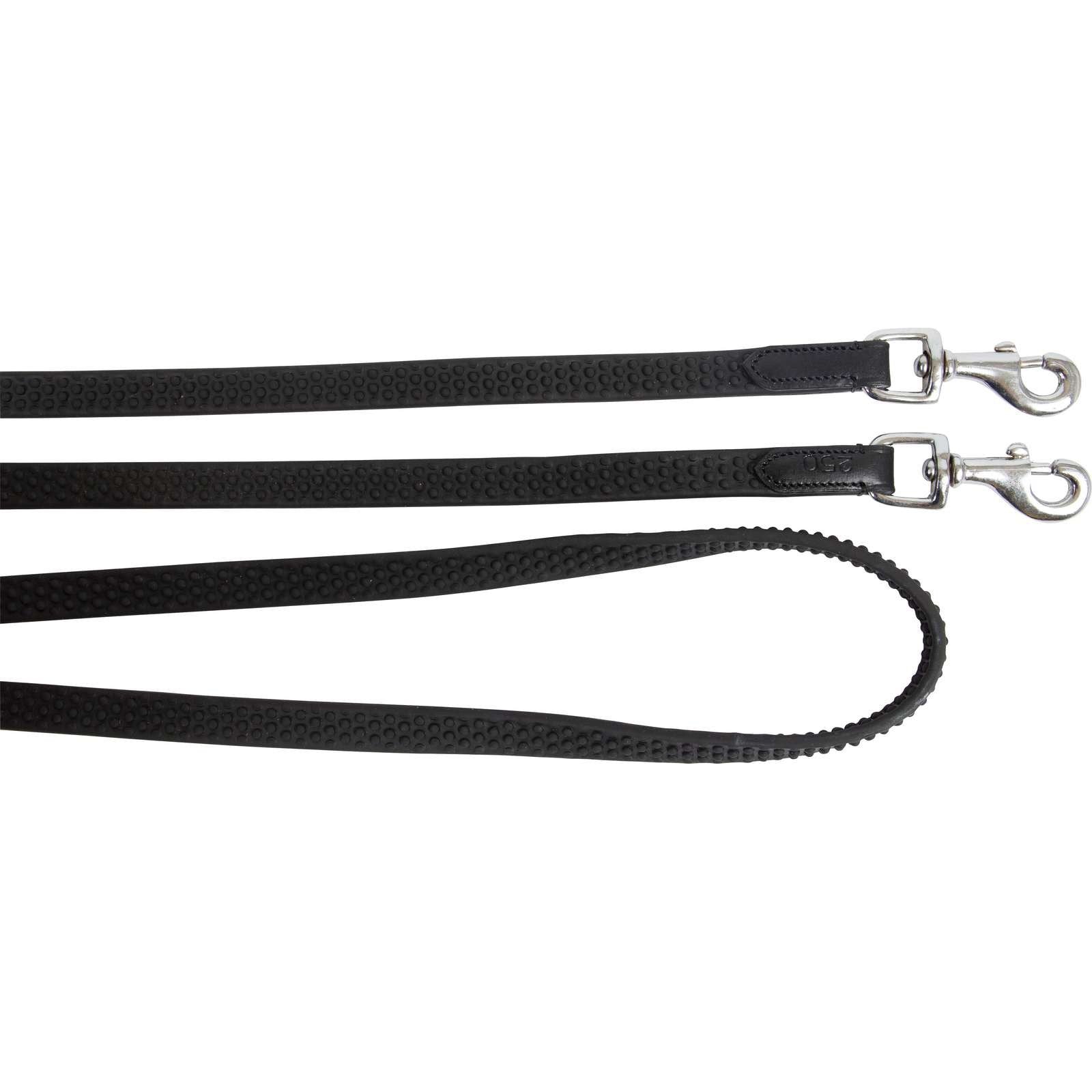 CATAGO Biothane Zügel mit Karabiner in schwarz & weiss CATAGO bei SP-Reitsport