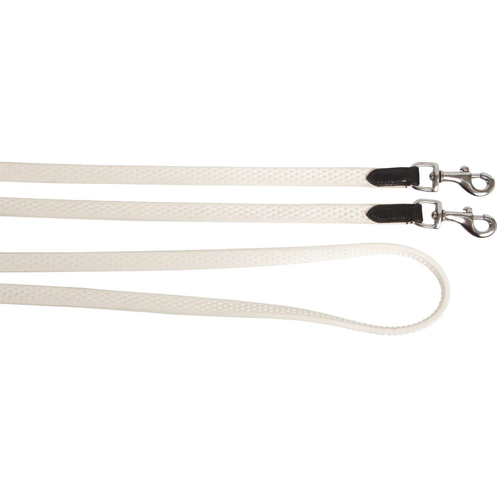 CATAGO Biothane Zügel mit Karabiner in schwarz & weiss CATAGO bei SP-Reitsport
