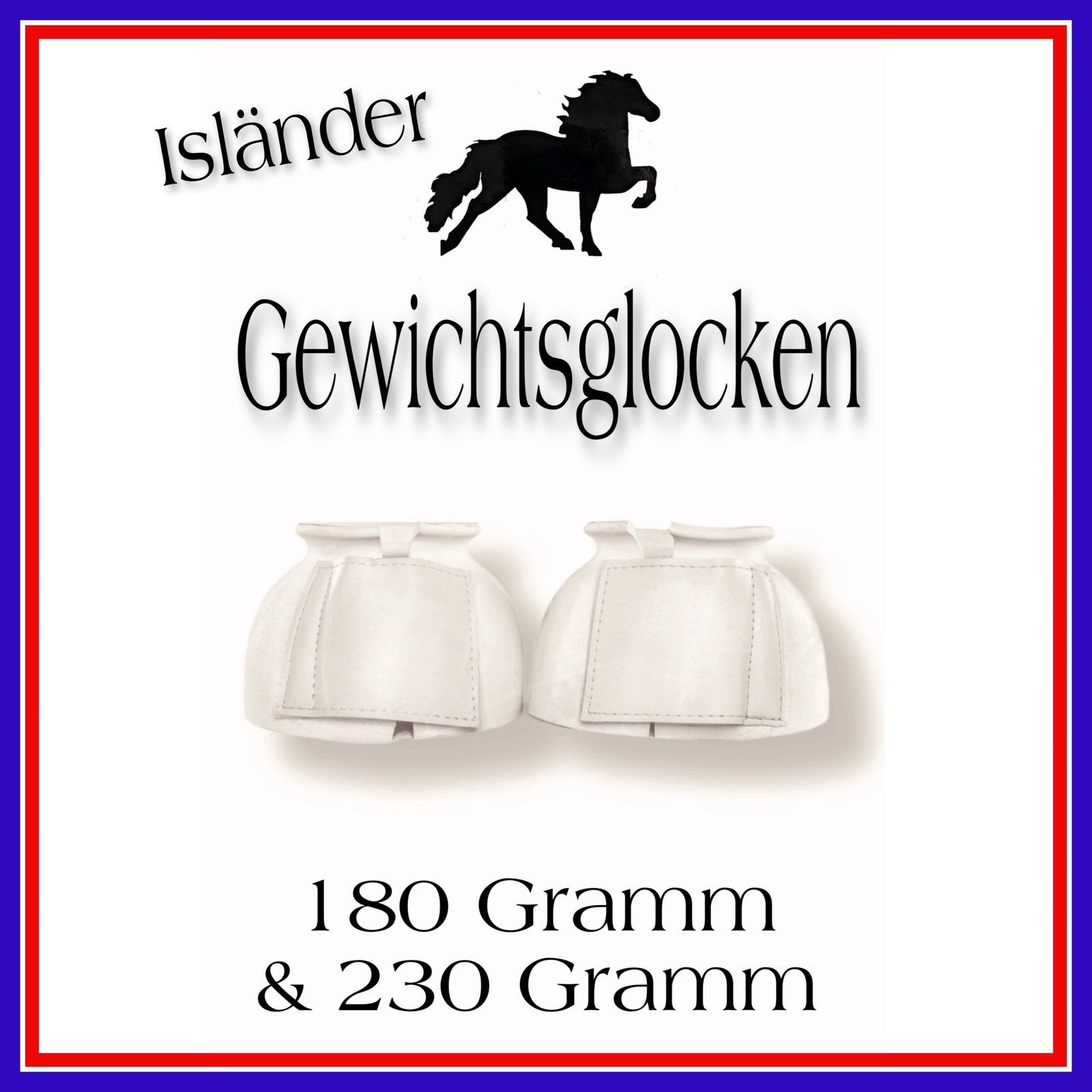 Gewichtsglocken weiß für Isländer 180gr. und 230gr. CATAGO bei SP-Reitsport