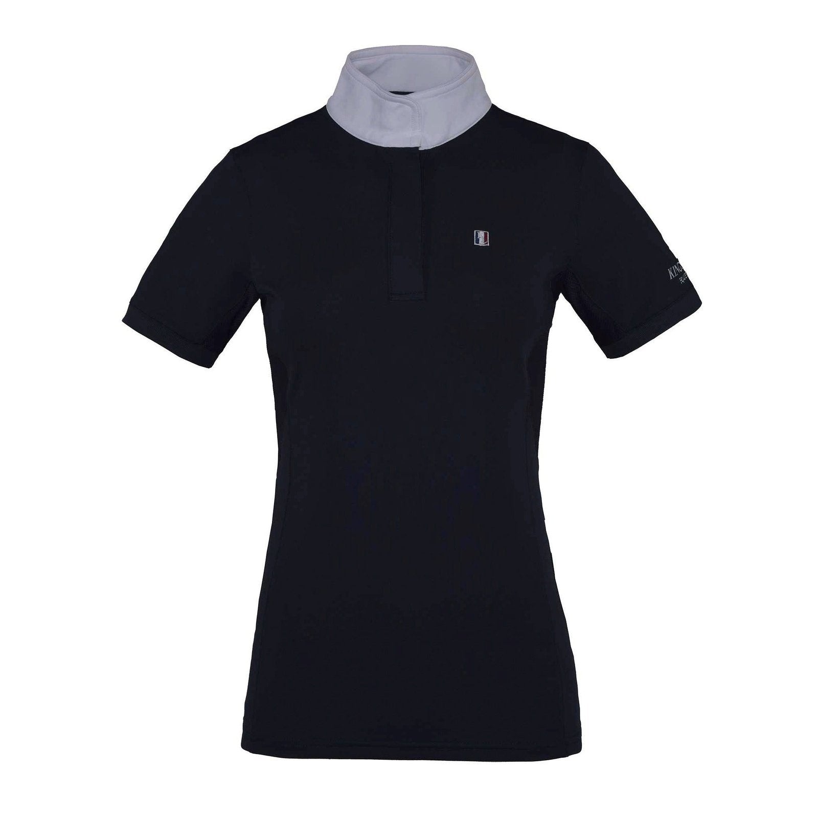 Kingsland Classic Damen Kurzarm Turniershirt in weiß & navy bei SP-Reitsport Kingsland bei SP-Reitsport