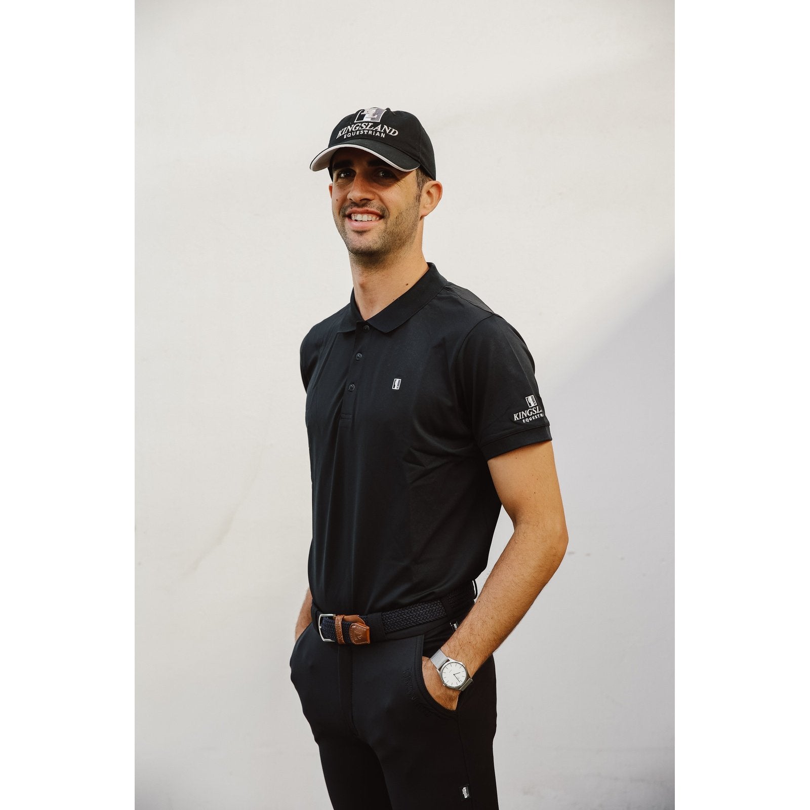 Kingsland Classic Herren Polo-Pique Shirt in schwarz & blau bei SP-Reitsport sp-reitsport