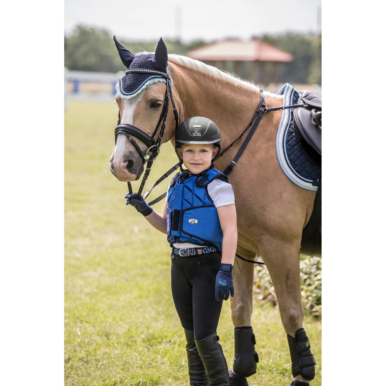 USG "Eco-Flexi Panel-Sicherheitsweste" für Kinder & Erwachsene in pink, royal blau, schwarz bei SP-Reitsport USG bei SP-Reitsport
