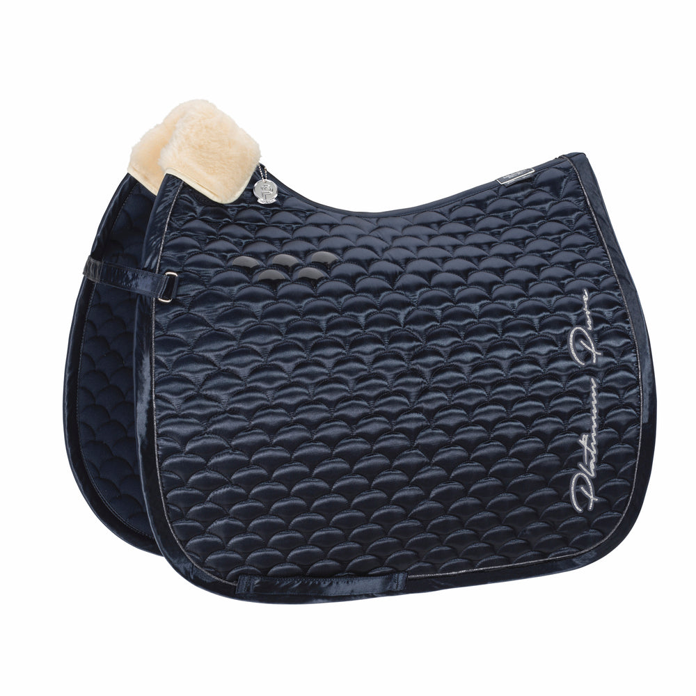 ESKADRON Schabracke Platinum Pure 2023 Satteldecke Satin Cloud navy bei SP-Reitsport