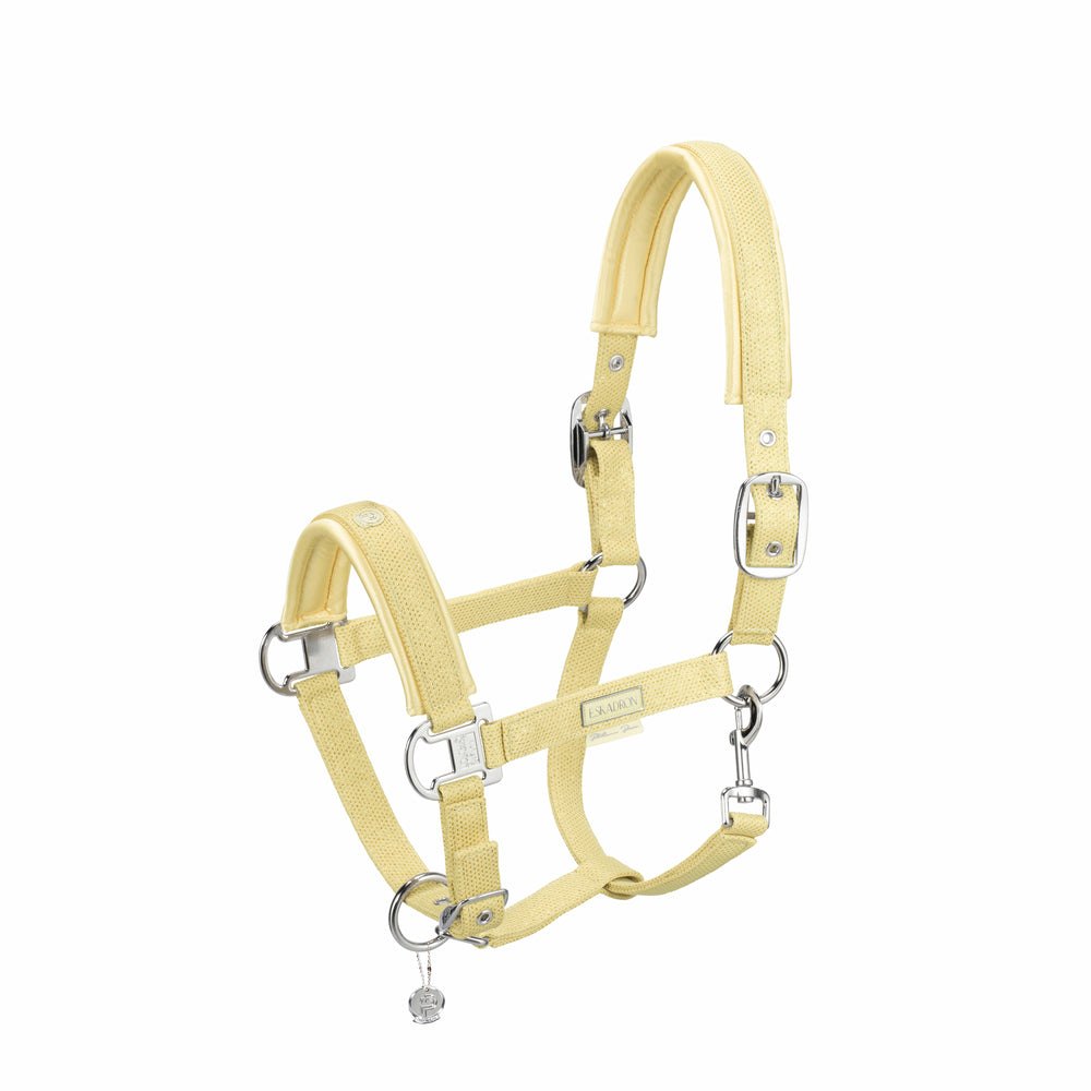 ESKADRON Platinum Pure 2023 "Double Pin Glitter Mesh Halfter" sunflower bei SP-Reitsport sp-reitsport