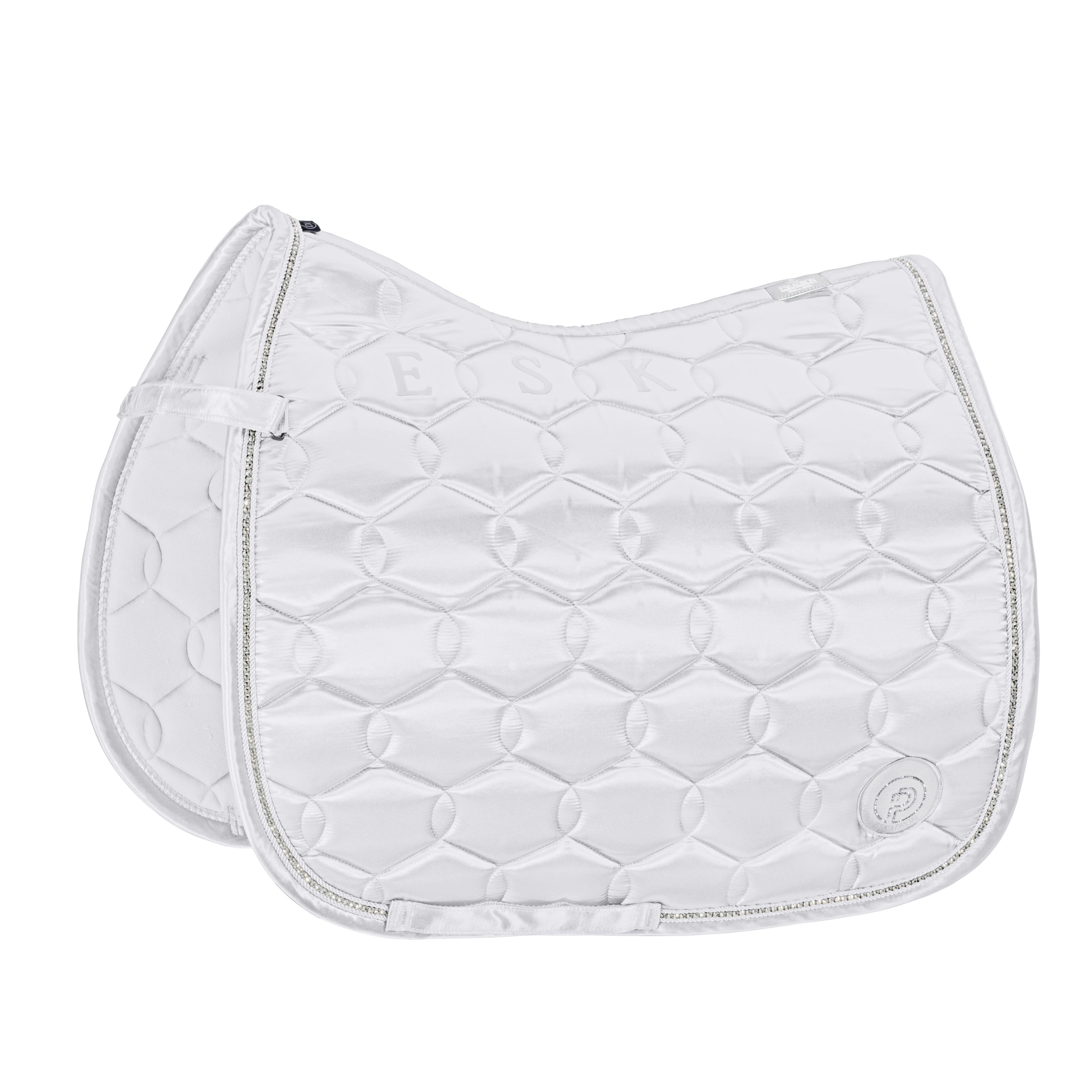 ESKADRON Schabracke Satin Crystal Platinum 22 - weiß - in Dressur & Pony-D bei SP-Reitsport