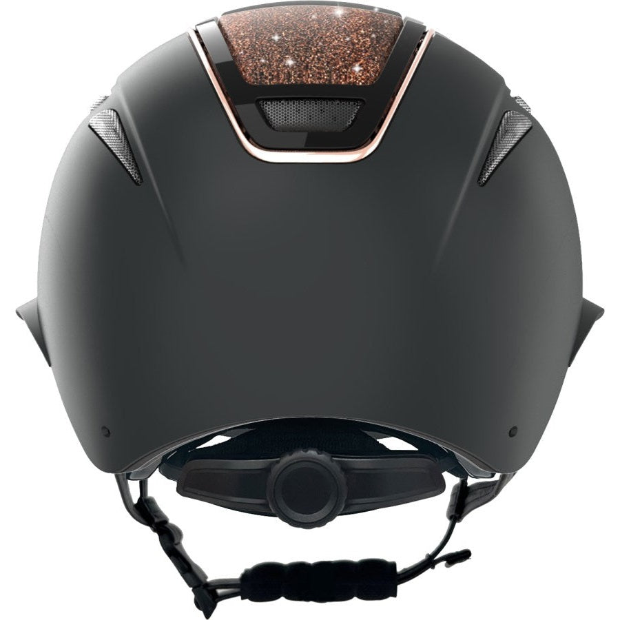 Kerbl Covalliero Reithelm Elite Polo mattschwarz rosé Glitzer