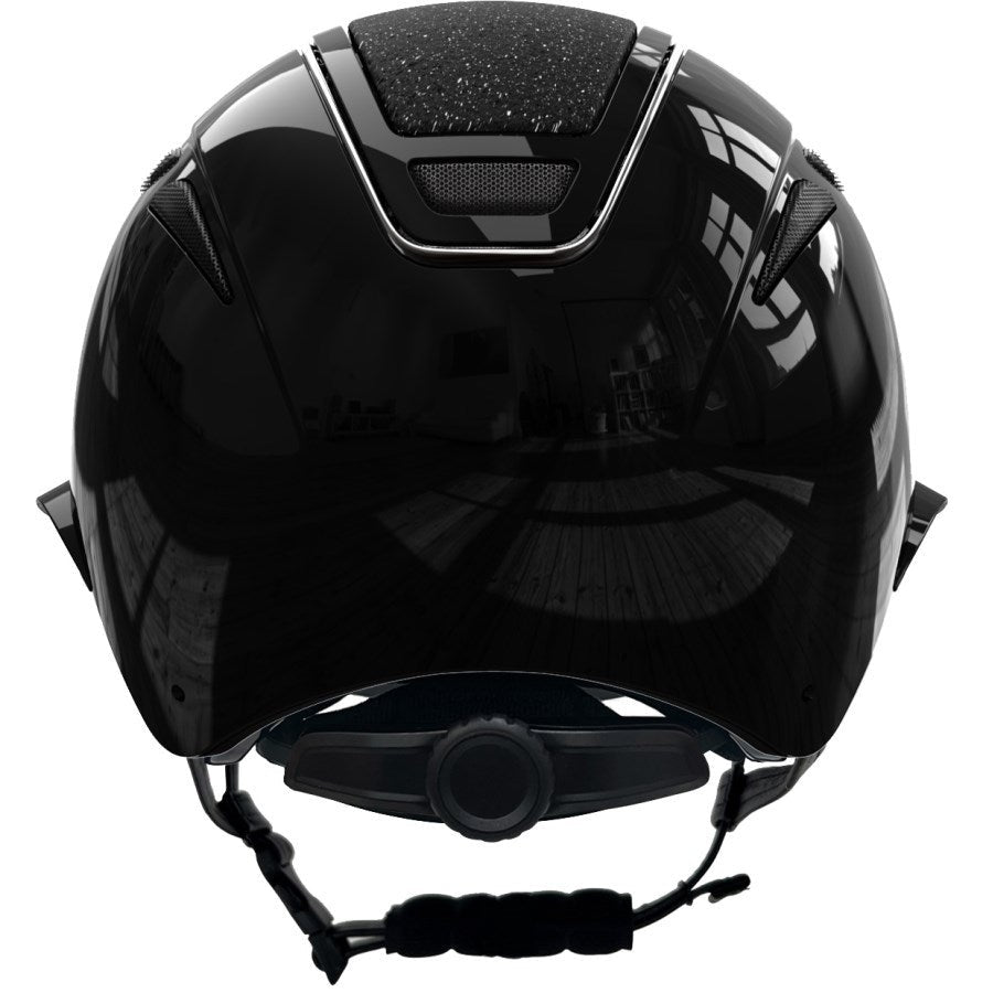 Kerbl Covalliero Reithelm Elite Polo lackschwarz mit schwarzem Glitzer