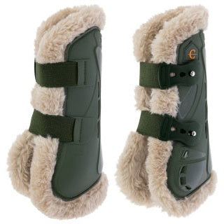 Covalliero Gamaschen mit Kunstfell Herbst/Winter 2026 – Forest Green sp-reitsport