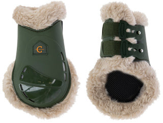 Covalliero Streichkappen mit Kunstfell Herbst/Winter 2026 – Forest Green sp-reitsport