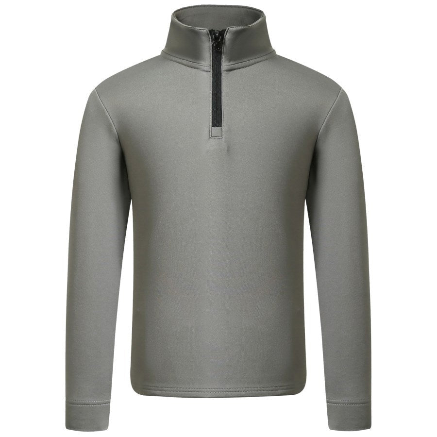 Covalliero Herbst/Winter 25"Active Shirt" warmes Kinder Langarmshirt in steel grey
