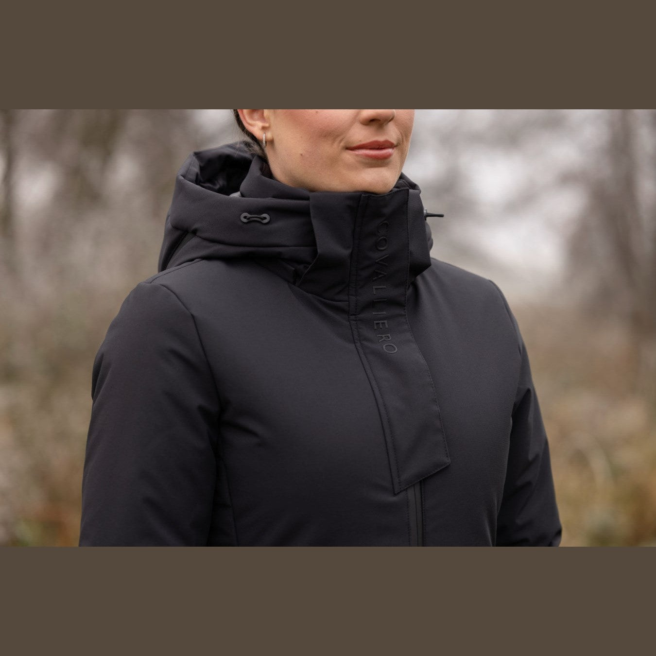 Covalliero Damen Mantel / Winterreitmantel H/W 2025 black / schwarz