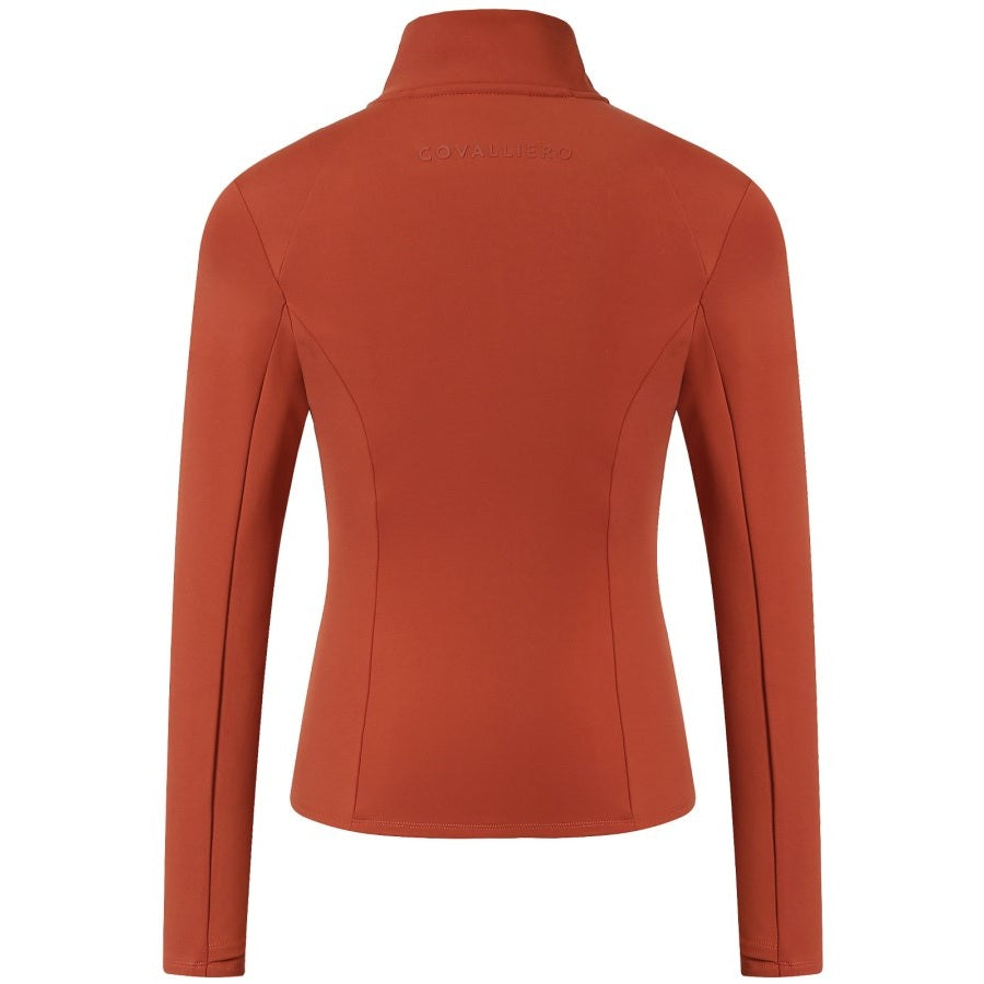 Covalliero dehnbare Trainingsjacke mit 2-Wege Reissverschluss H/W 25 rust