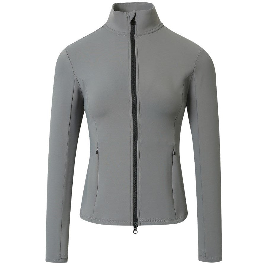 Covalliero dehnbare Trainingsjacke mit 2-Wege Reissverschluss H/W 25 steel grey