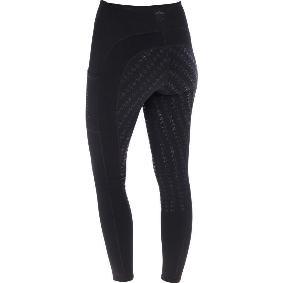 Covalliero warme Vollgrip Winter Kinder-Reitleggings H/W 25 in navy, black und rust