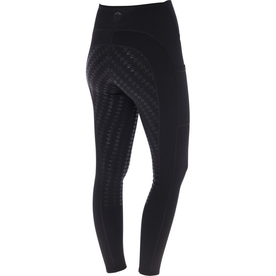 Covalliero warme Vollgrip Winter Kinder-Reitleggings H/W 25 in navy, black und rust