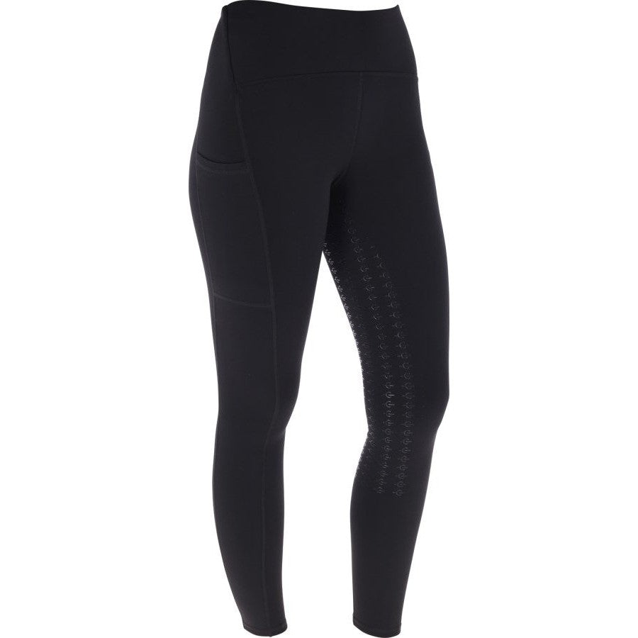 Covalliero warme Vollgrip Winter Kinder-Reitleggings H/W 25 in navy, black und rust