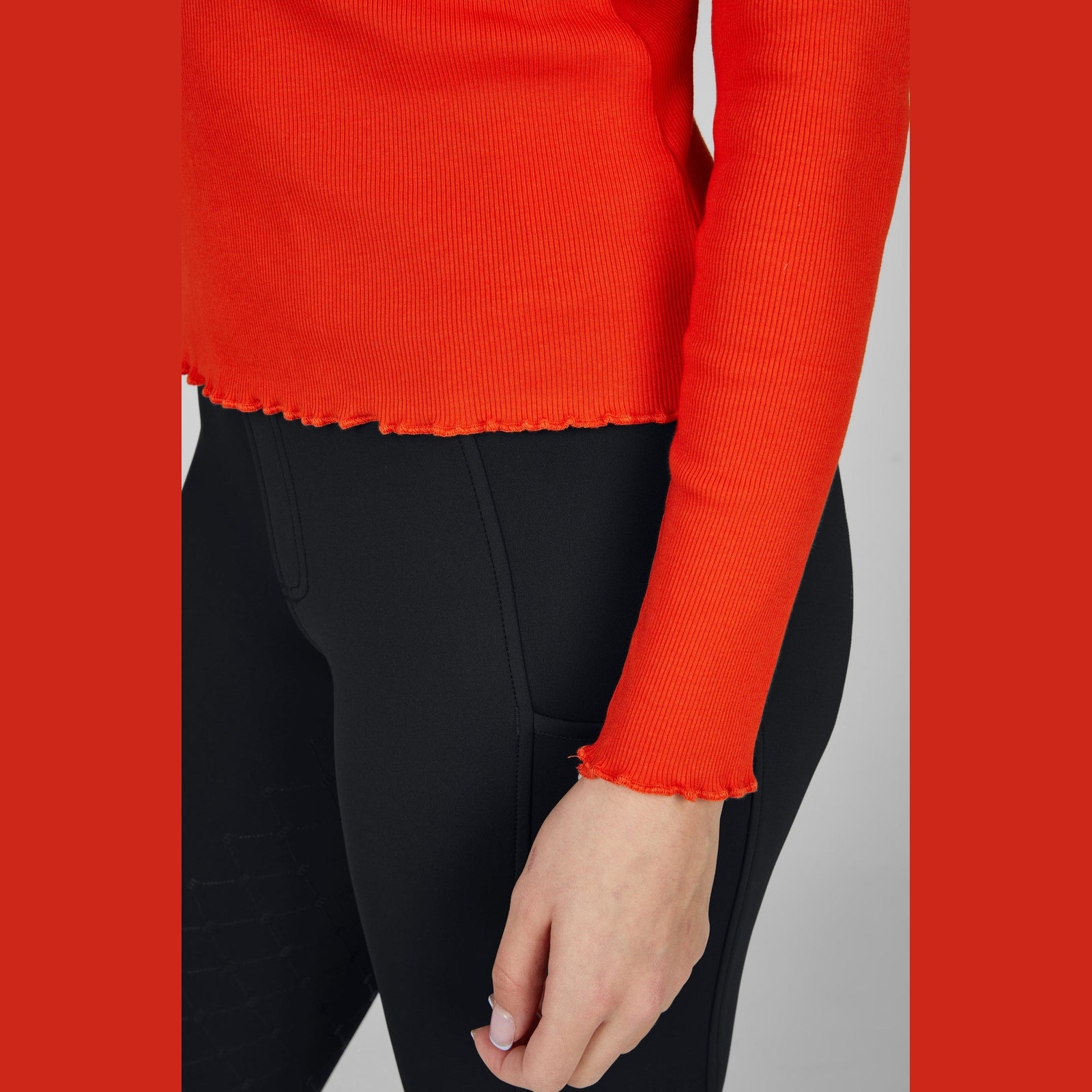 ESKADRON DYNAMIC 25 Shirt TURTLENECK RIB poppy red