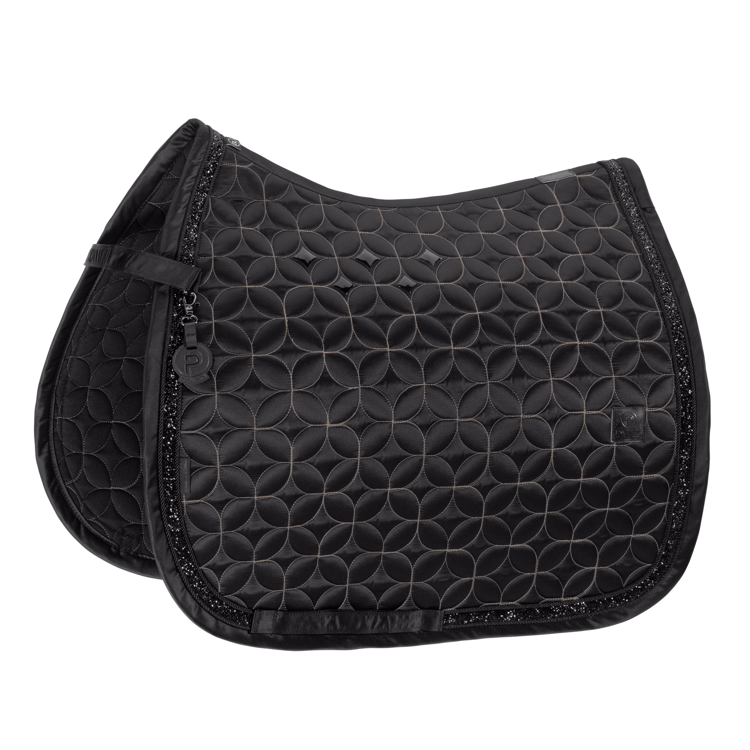 ESKADRON PONY Dressurschabracke Mattgloss Jewel - Platinum HW 26 - black
