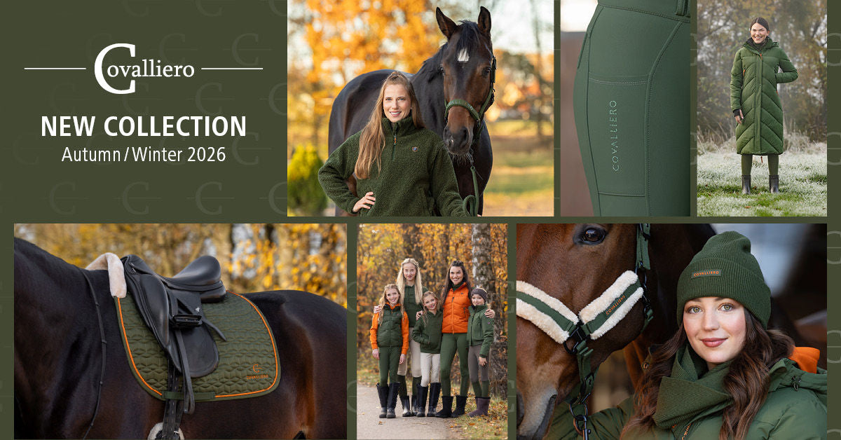 Covalliero Herbst-Winterkollektion 2026 – Damen- und Kinderreitmode in Forest Green