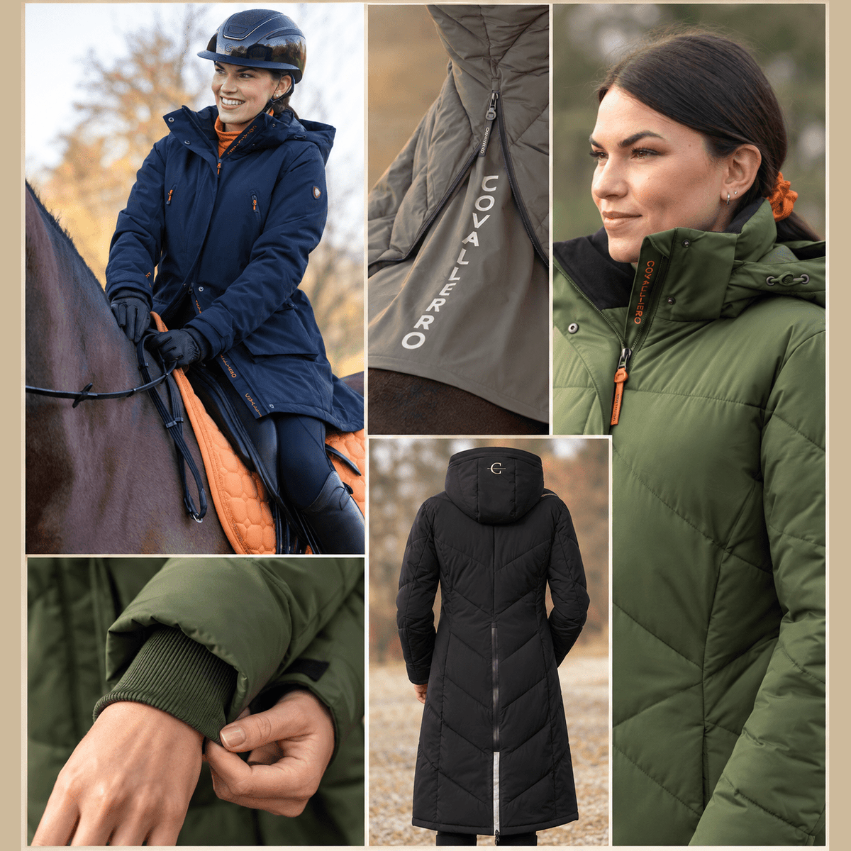 Cavalliero Damen Winter-Reitmantel Herbst Winter 2026 Collage