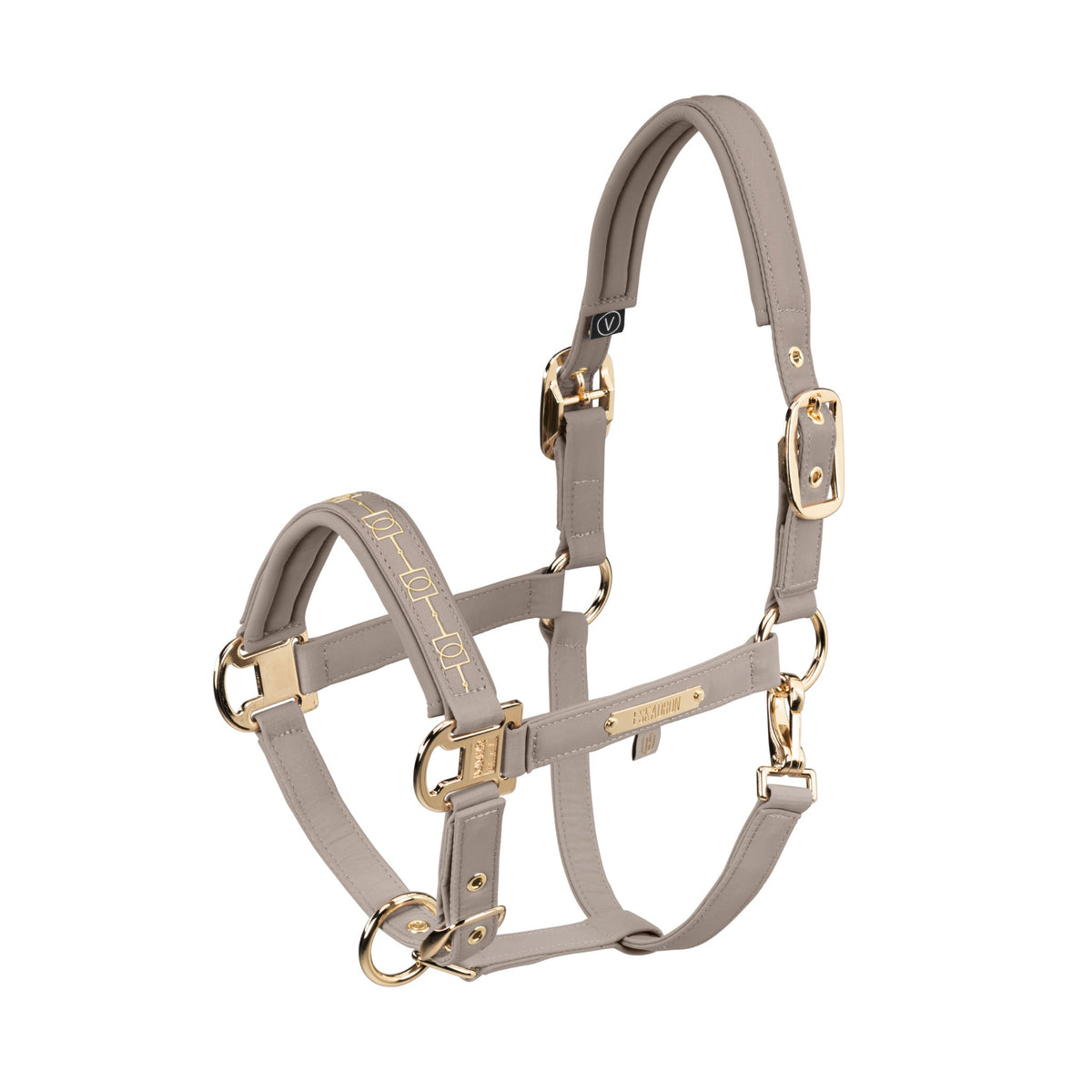 ESKADRON Heritage 2026/27 Halfter Sparkle Double Pin Ash (040) – Originalfoto, goldfarbene Beschläge