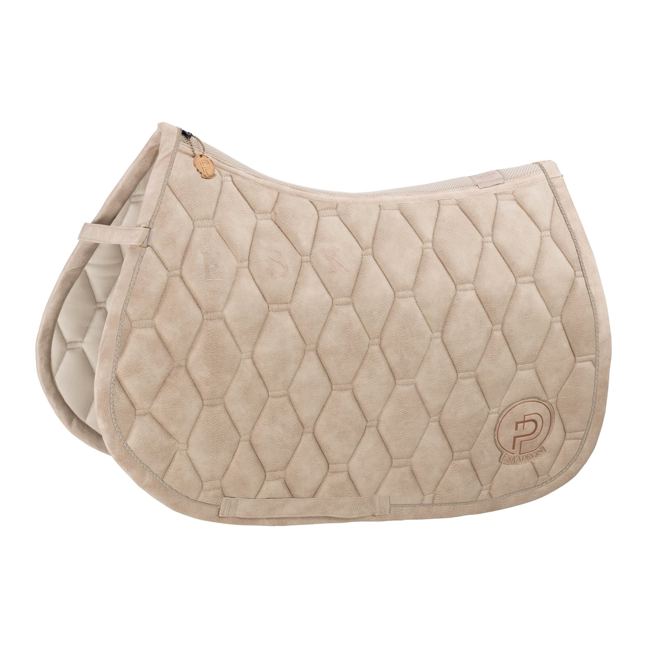 ESKADRON Platinun 23/24 Schabracke METALLIC FAUX LEATHER tan taupe bei SP-Reitsport sp-reitsport